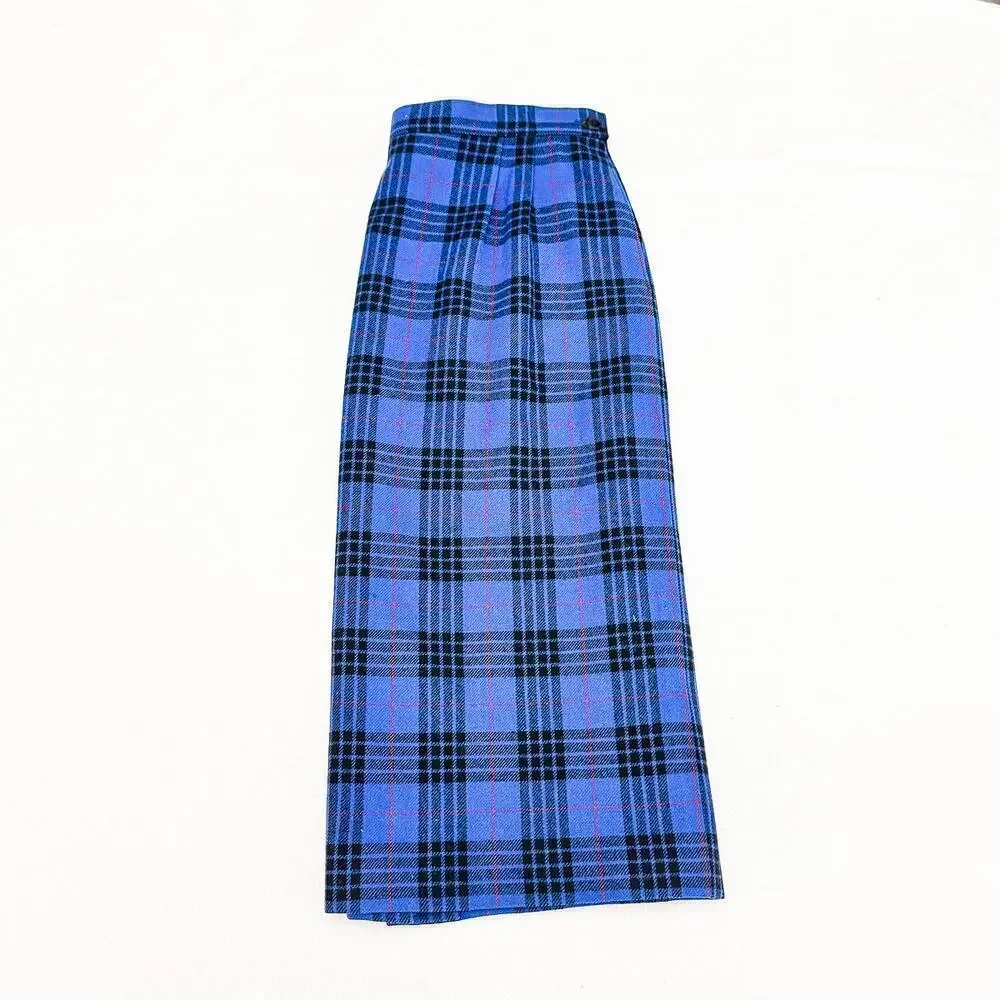 Pendleton Blue Authentic Morgan Tartan Wool Pencil Skirt Size 12